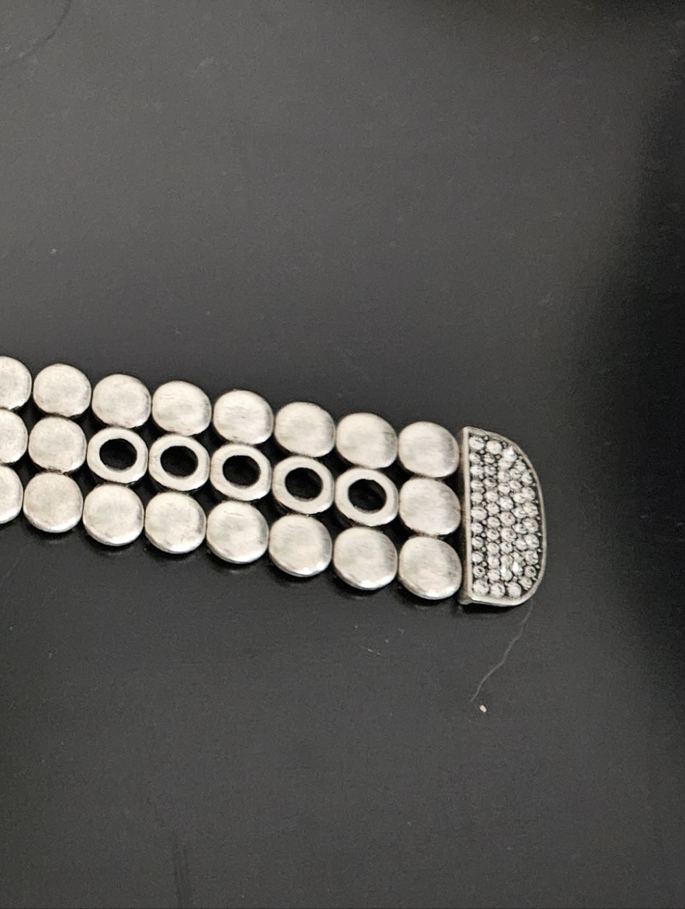 Vintage Premier Designs Rhinestone Silver Buckle Bracelet - EUC - Picture 8 of 11